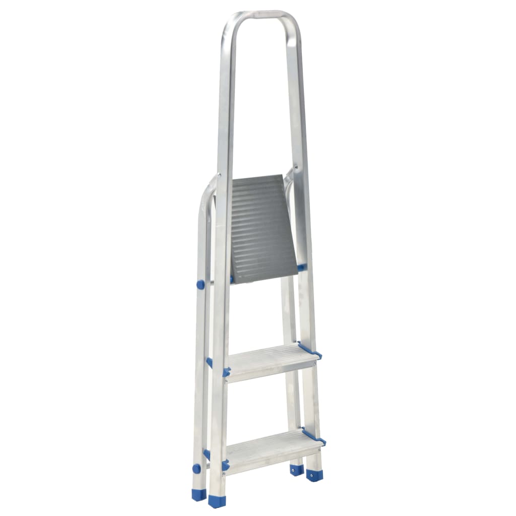 vidaXL Aluminium Step Ladder 3 Steps 150 kg