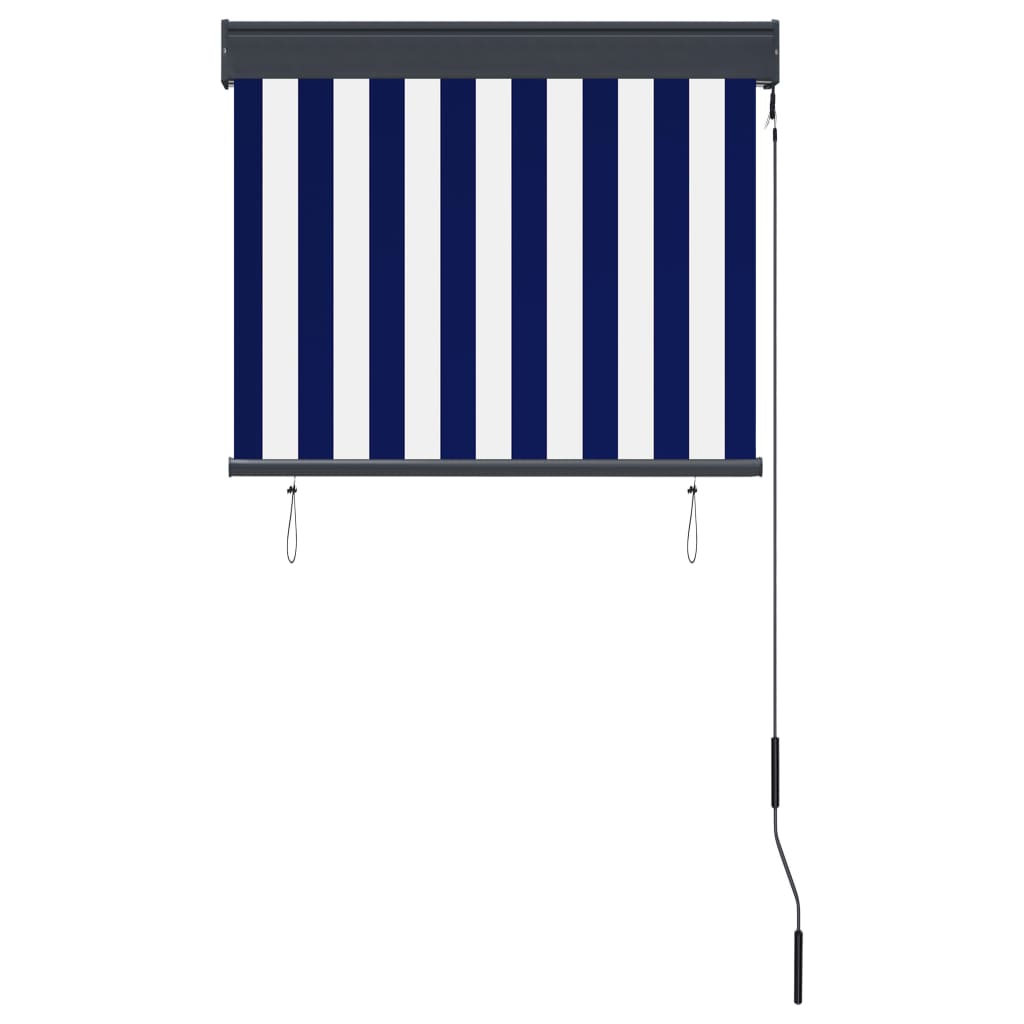 vidaXL Outdoor Roller Blind 80x250 cm Blue and White
