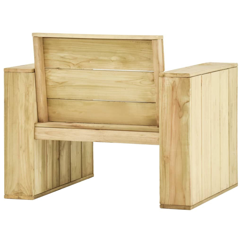 vidaXL Garden Chairs 2 pcs 89x76x76 cm Impregnated Pinewood