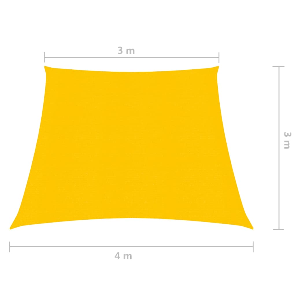 vidaXL Sunshade Sail 160 g/m² Yellow 3/4x3 m HDPE