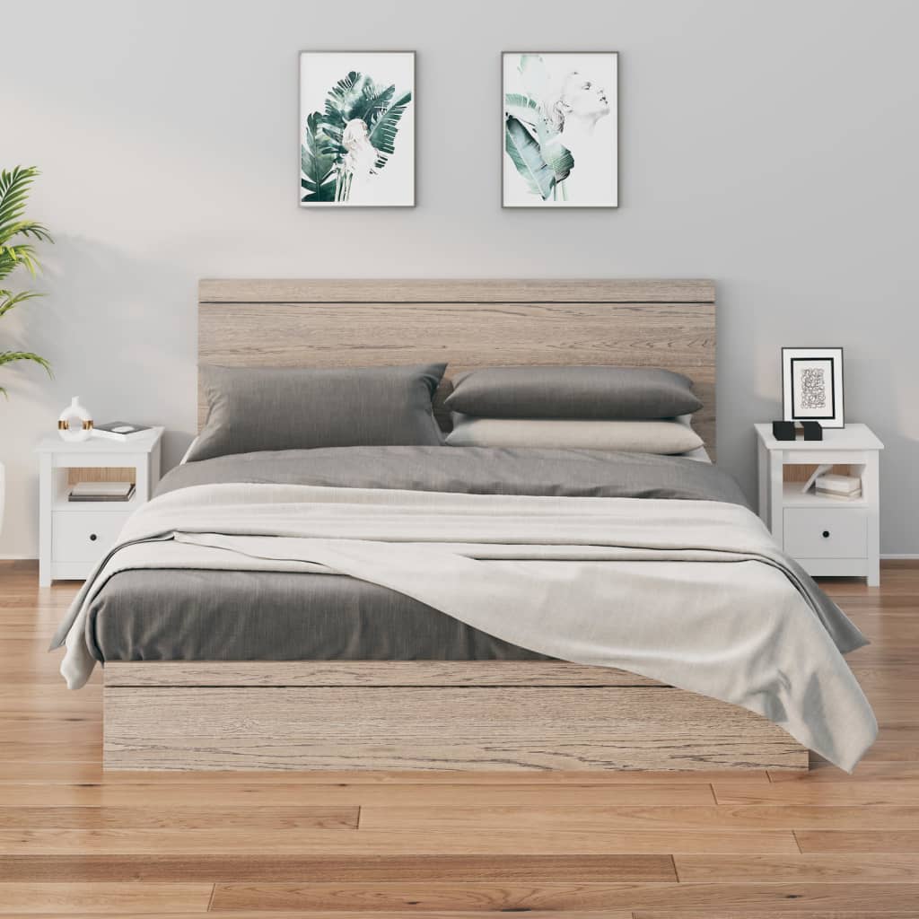 vidaXL Bedside Cabinets 2 pcs White 40x35x49 cm Solid Wood Pine