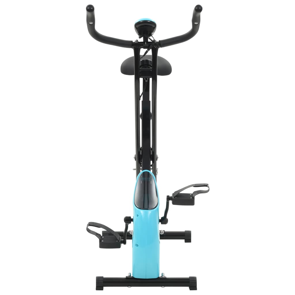 vidaXL Magnetic Exercise X-Bike with Pulse Measurement Black and Blue