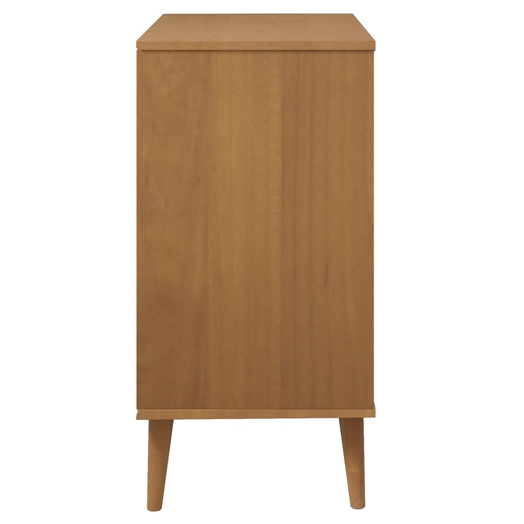 vidaXL Sideboard MOLDE Brown 76,5x40x80 cm Solid Wood Pine