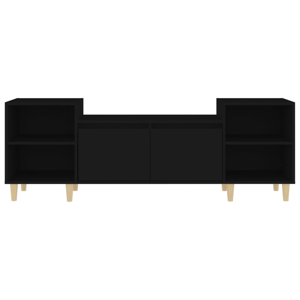 vidaXL TV Cabinet Black 160x35x55 cm Engineered Wood
