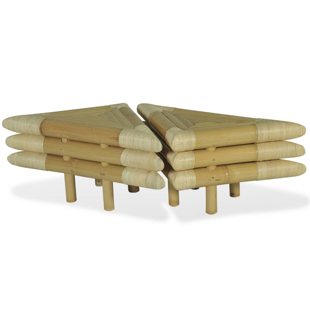 vidaXL Bedside Tables 2 pcs 60x60x40 cm Bamboo Natural