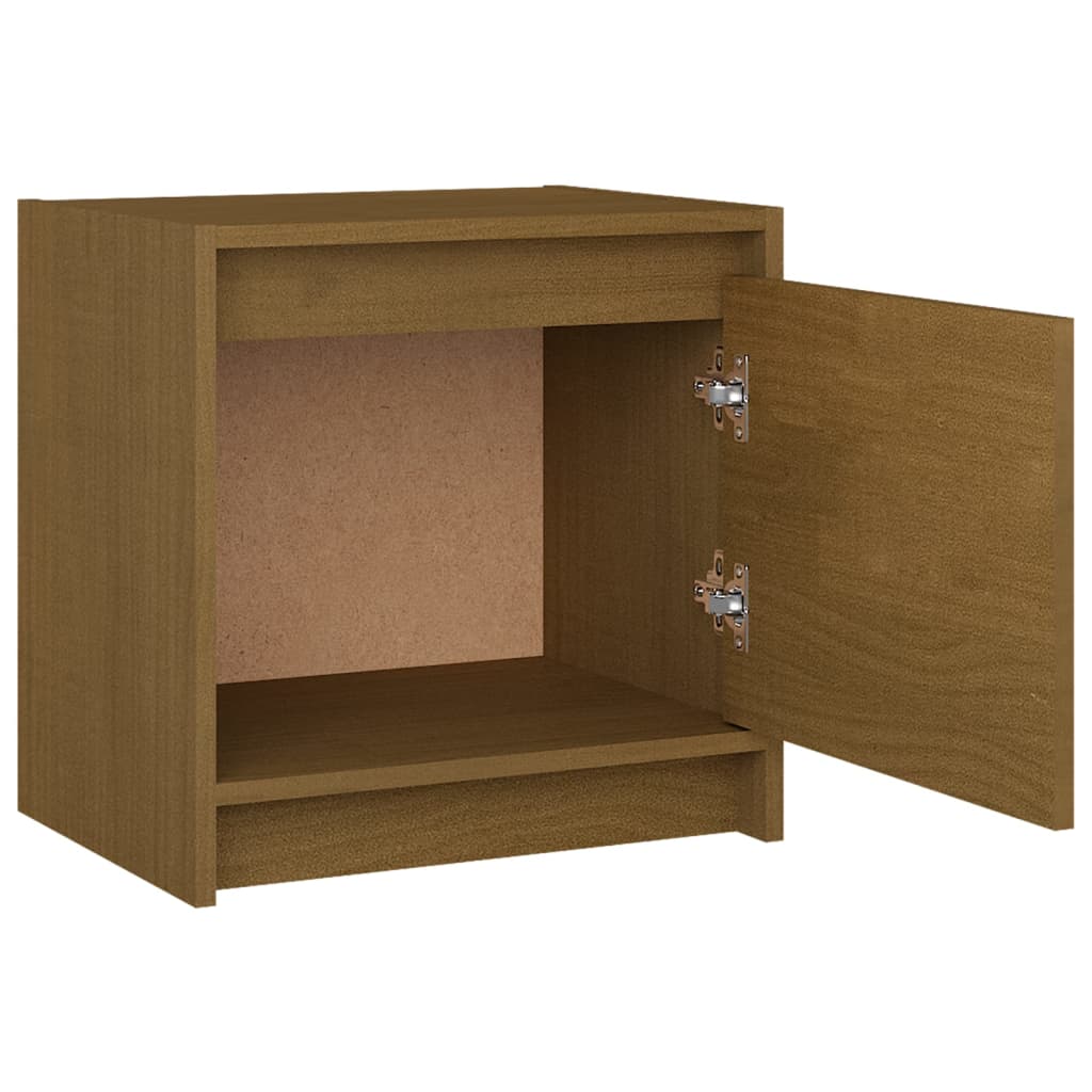 vidaXL Bedside Cabinets 2 pcs Honey Brown 40x30.5x40 cm Solid Pinewood