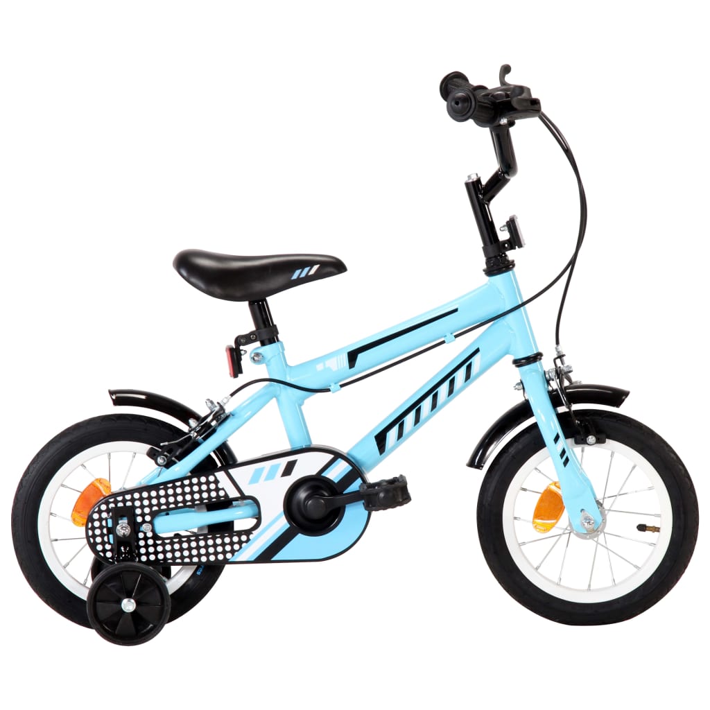 vidaXL Kids Bike 12 inch Black and Blue