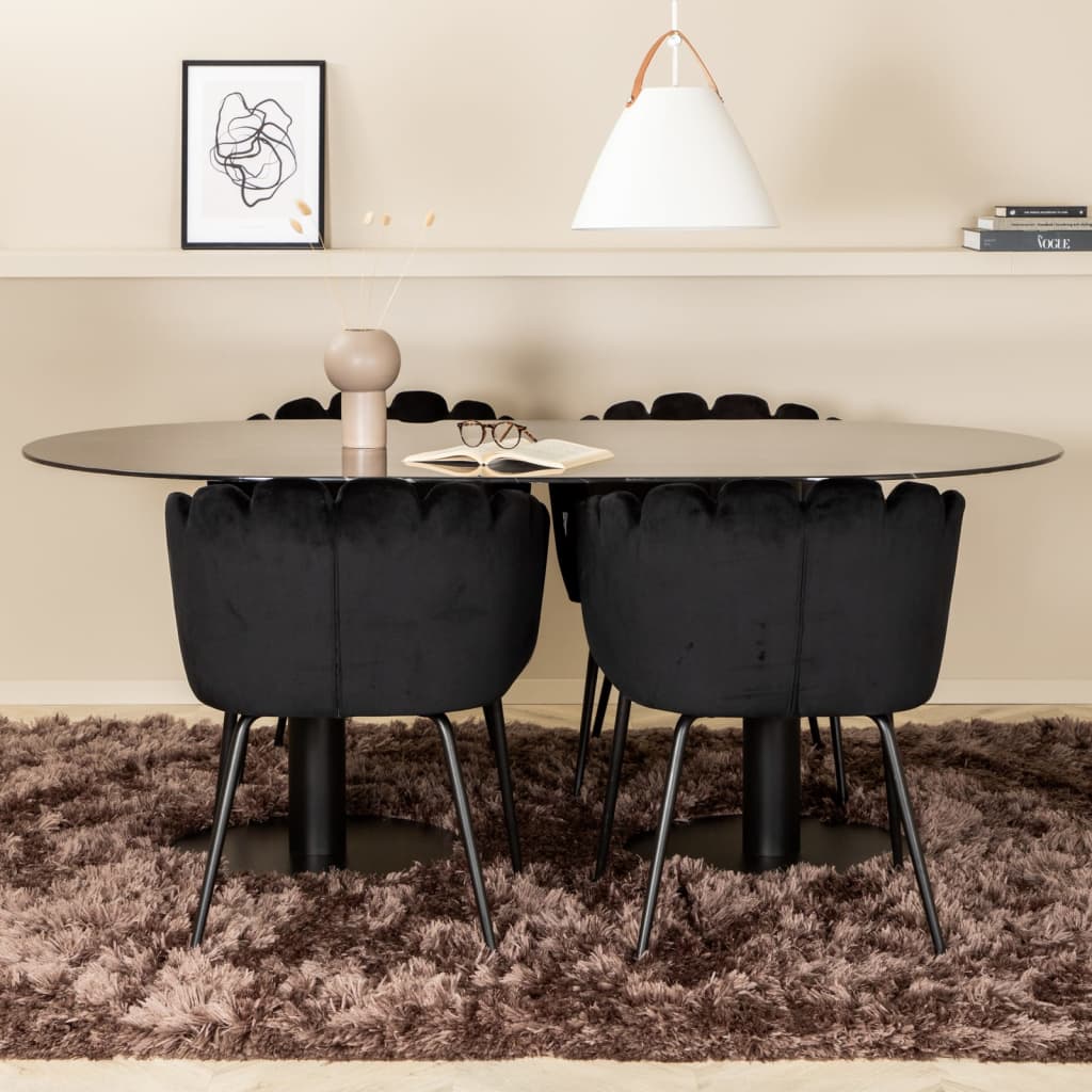 Venture Home Dining Chair Limhamn Velvet Black