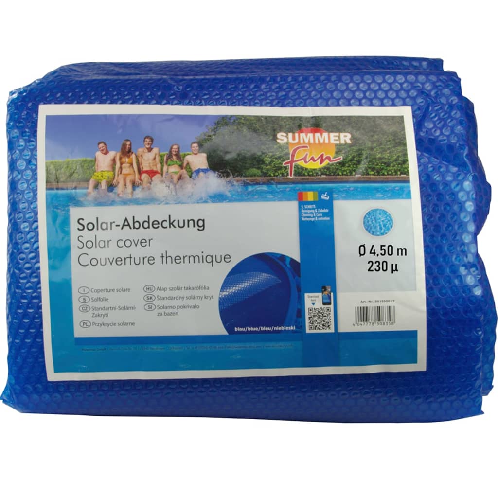 Summer Fun Summer Pool Solar Cover Round 450 cm PE Blue
