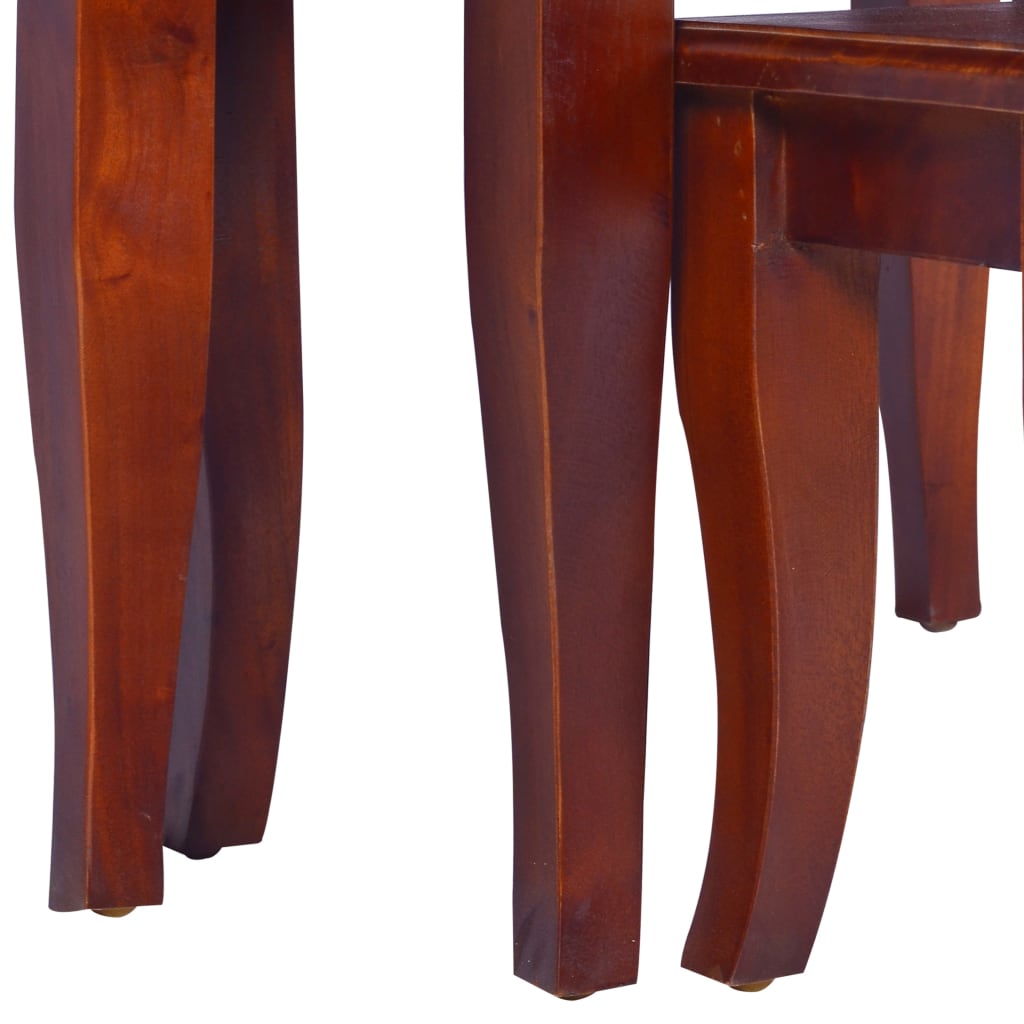 vidaXL Nesting Side Tables 3 pcs Classical Brown Solid Wood Mahogany