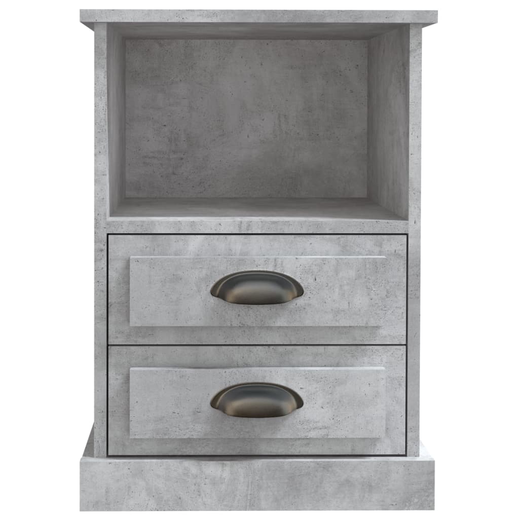 vidaXL Bedside Cabinets 2 pcs Concrete Grey 43x36x60 cm