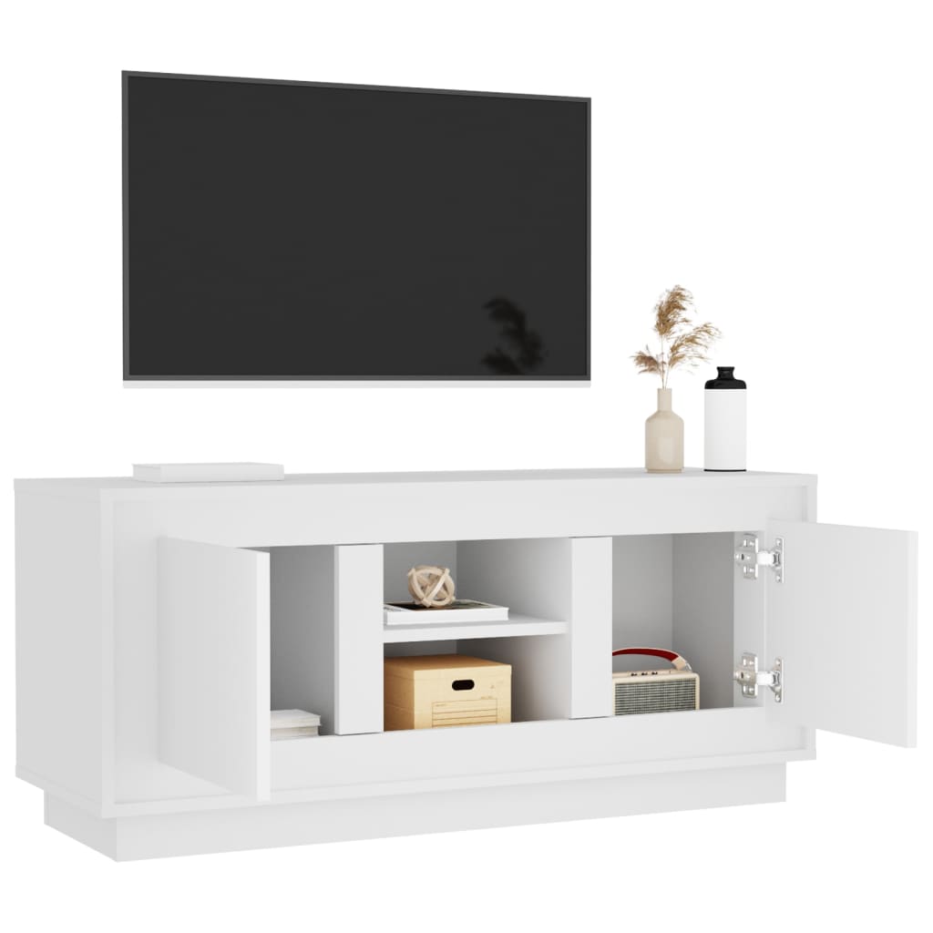 vidaXL TV Cabinet White 102x35x45 cm Engineered Wood