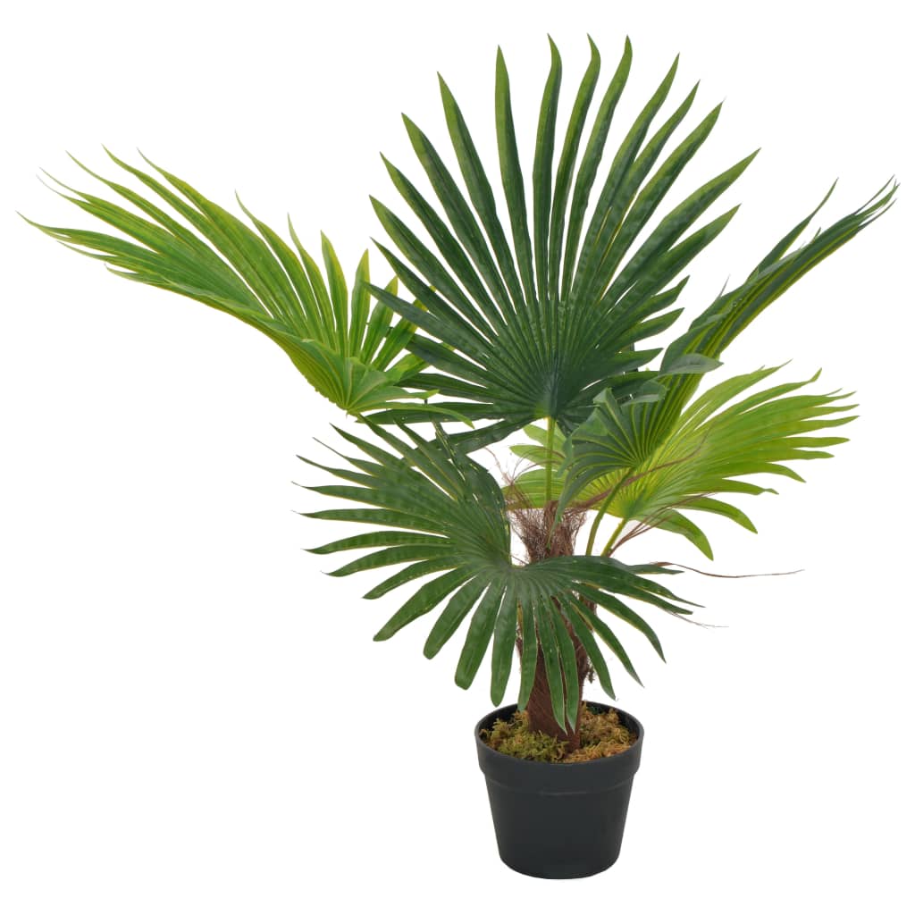 vidaXL Artificial Plant Palm with Pot Green 70 cm