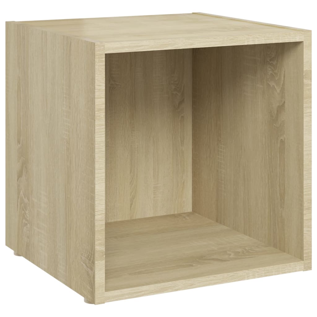 vidaXL TV Cabinets 2 pcs Sonoma Oak 37x35x37 cm Engineered Wood
