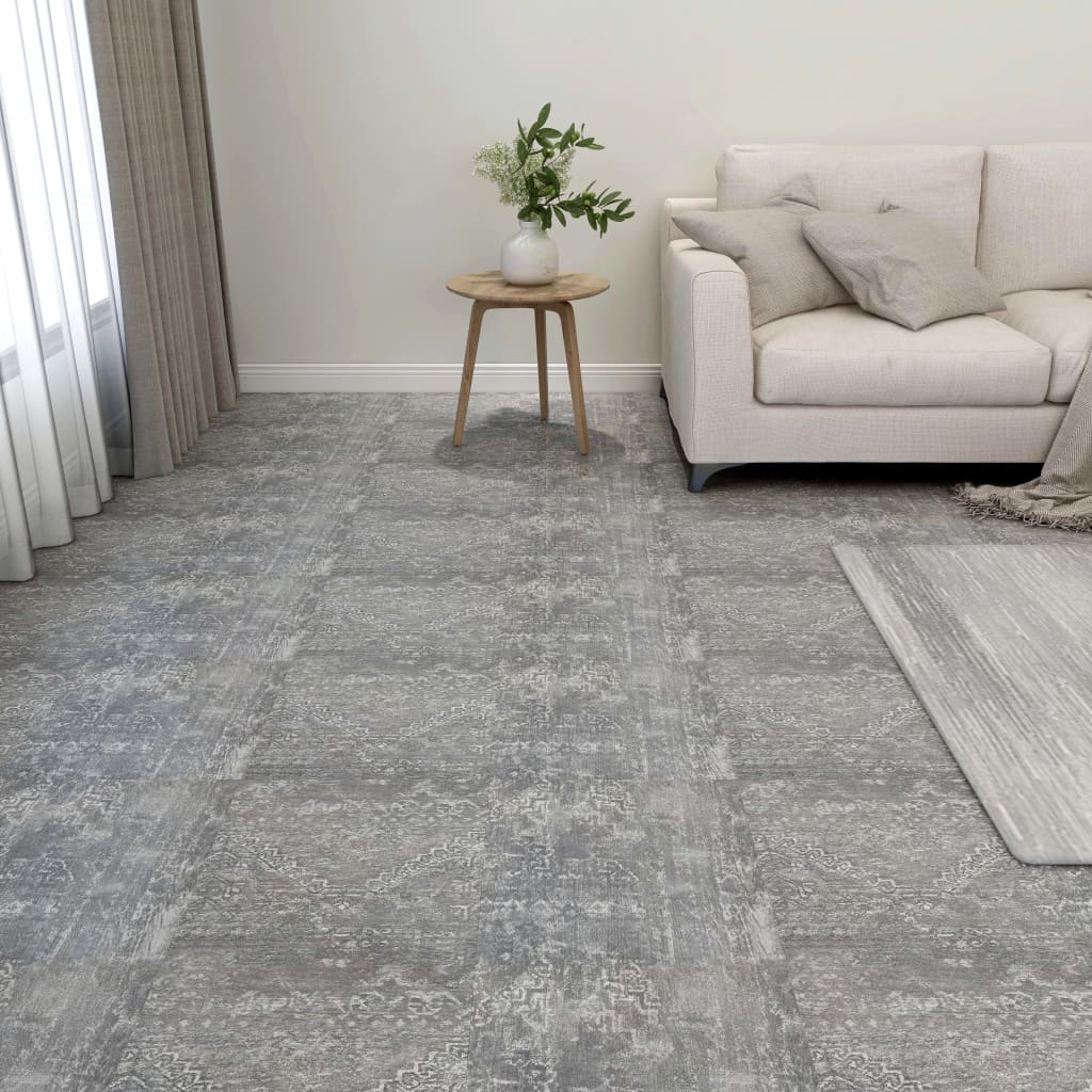 vidaXL Self-adhesive Flooring Planks 55 pcs PVC 5.11 m² Concrete Grey