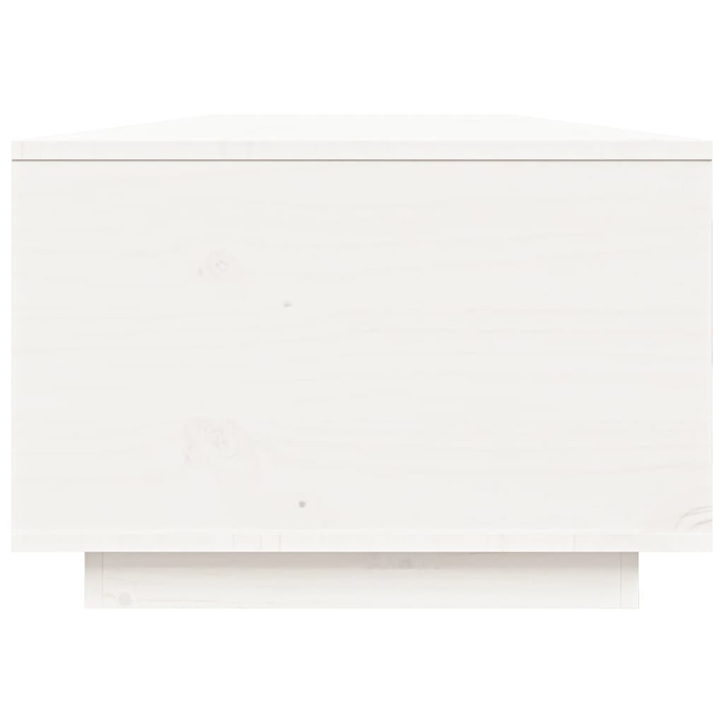 vidaXL Coffee Table White 80x50x35.5 cm Solid Wood Pine