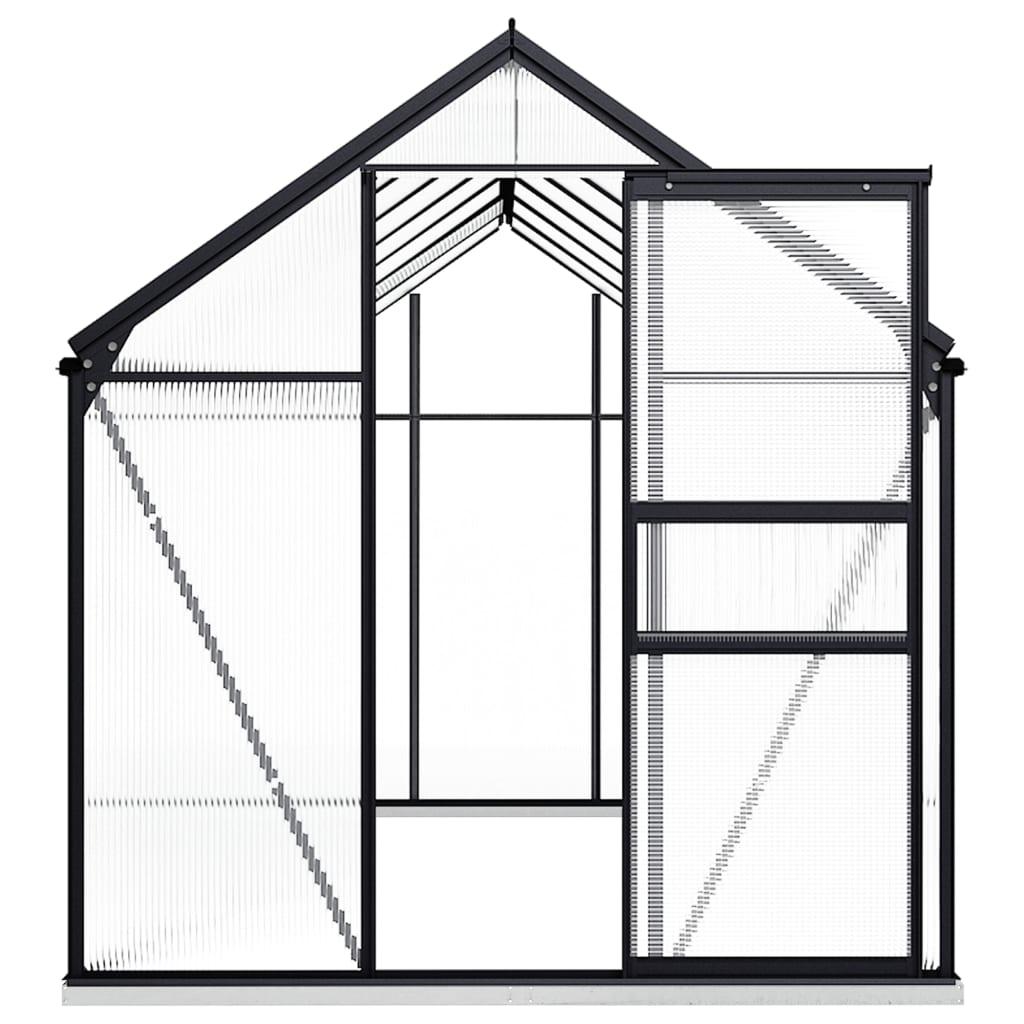 vidaXL Greenhouse with Base Frame Anthracite Aluminium 8.17 m²