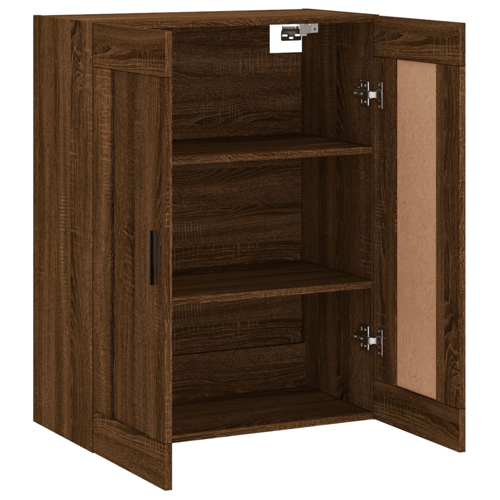 vidaXL Wall Mounted Cabinet Brown Oak 69.5x34x90 cm Engineered Wood