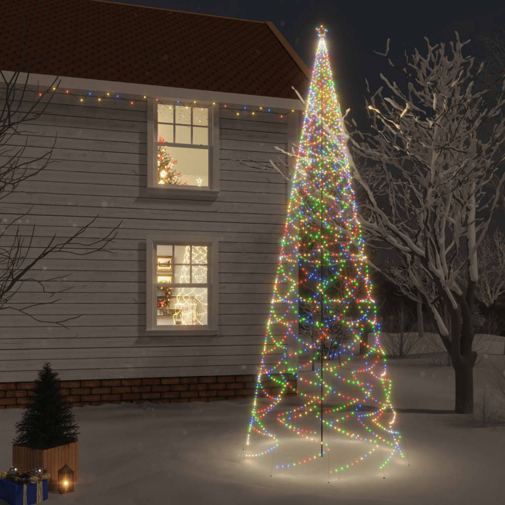 vidaXL Christmas Tree with Spike Colourful 3000 LEDs 800 cm