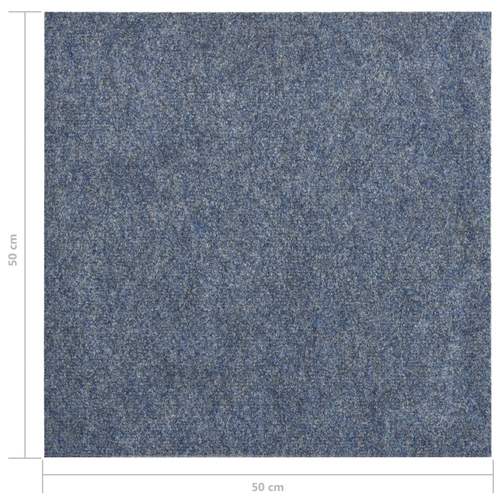 vidaXL Floor Carpet Tiles 20 pcs 5 m² Blue