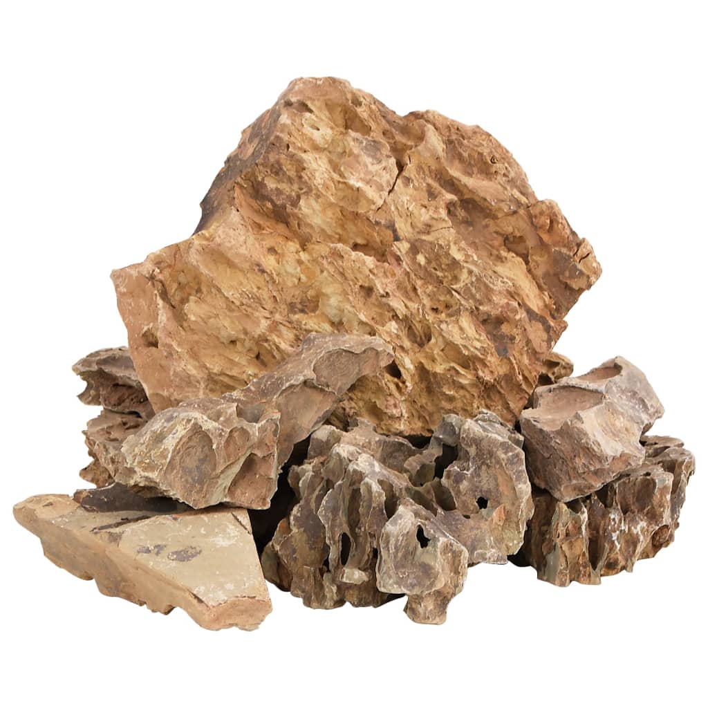 vidaXL Dragon Stones 10 kg Brown 5-30 cm