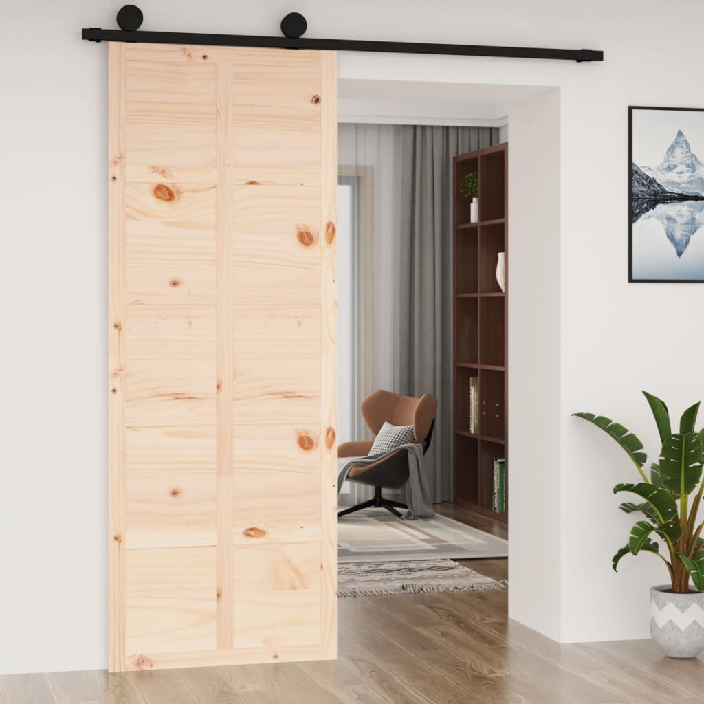 vidaXL Barn Door 80x1.8x214 cm Solid Wood Pine