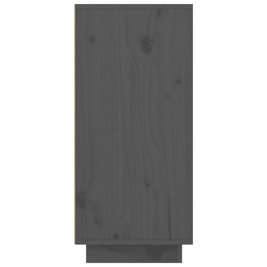 vidaXL Sideboard Grey 111x34x75 cm Solid Wood Pine