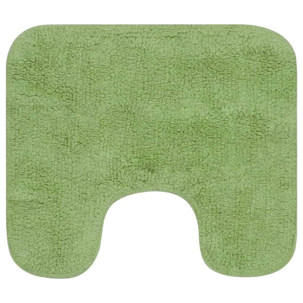 vidaXL Bathroom Mat Set 2 Pieces Fabric Green