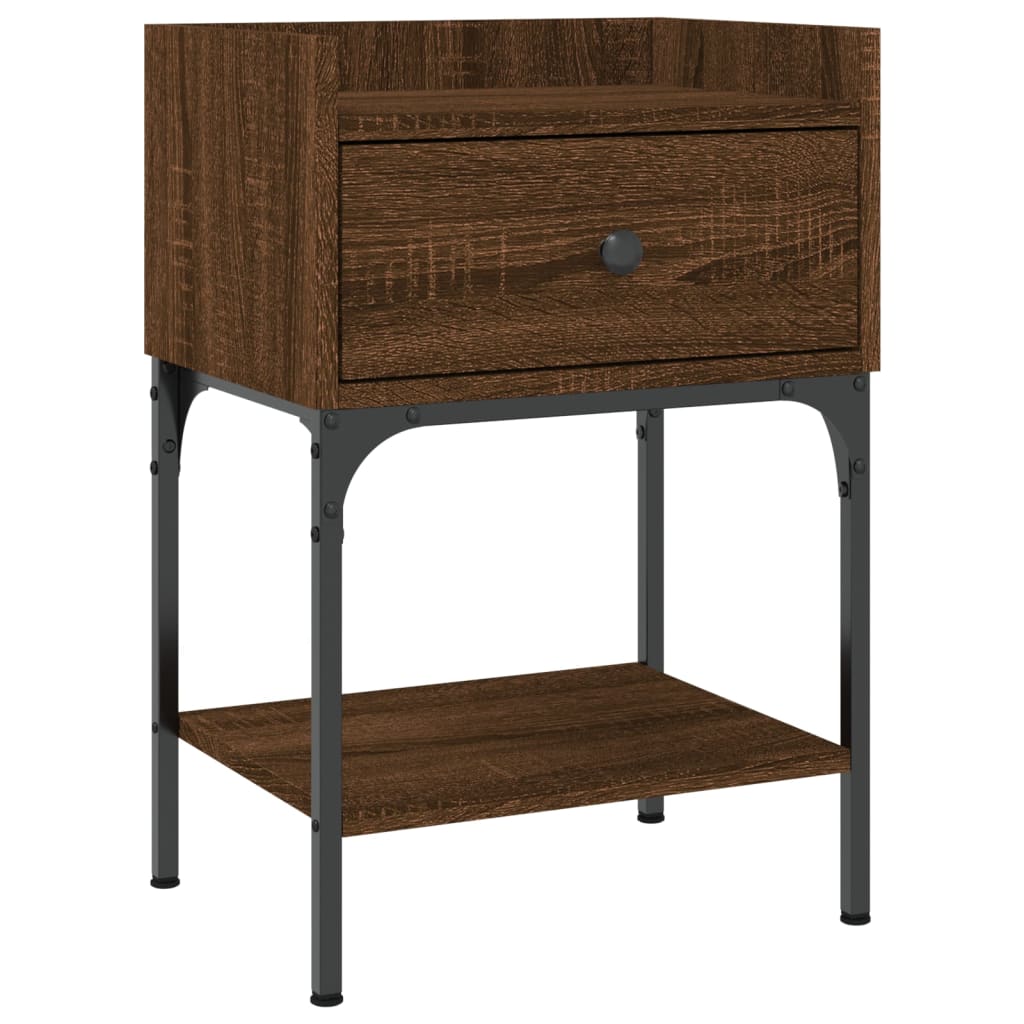 vidaXL Bedside Tables 2 pcs Brown Oak 40.5x31x60 cm Engineered Wood