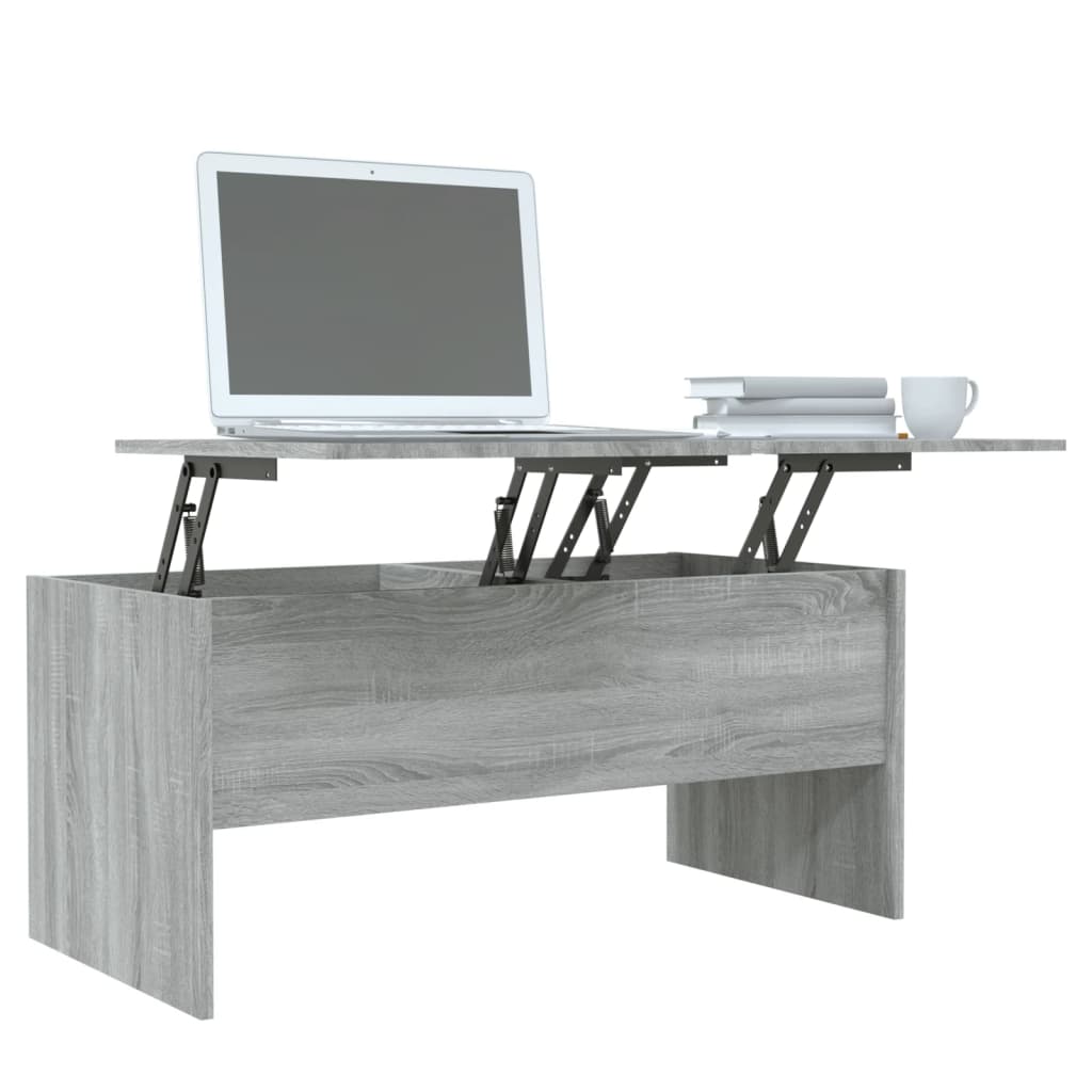 vidaXL Coffee Table Grey Sonoma 102x50.5x46.5 cm Engineered Wood