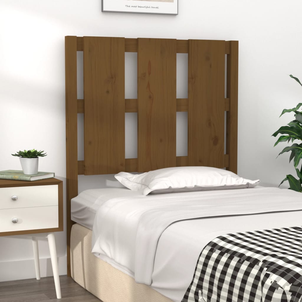 vidaXL Bed Headboard Honey Brown 80.5x4x100 cm Solid Wood Pine
