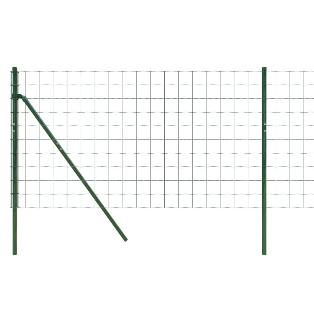 vidaXL Wire Mesh Fence Green 1.1x10 m Galvanised Steel