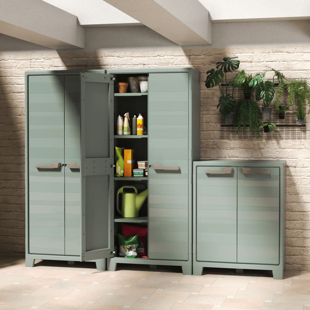 Keter Multi-purpose Outdoor Storage Cabinet Planet Jade Grey