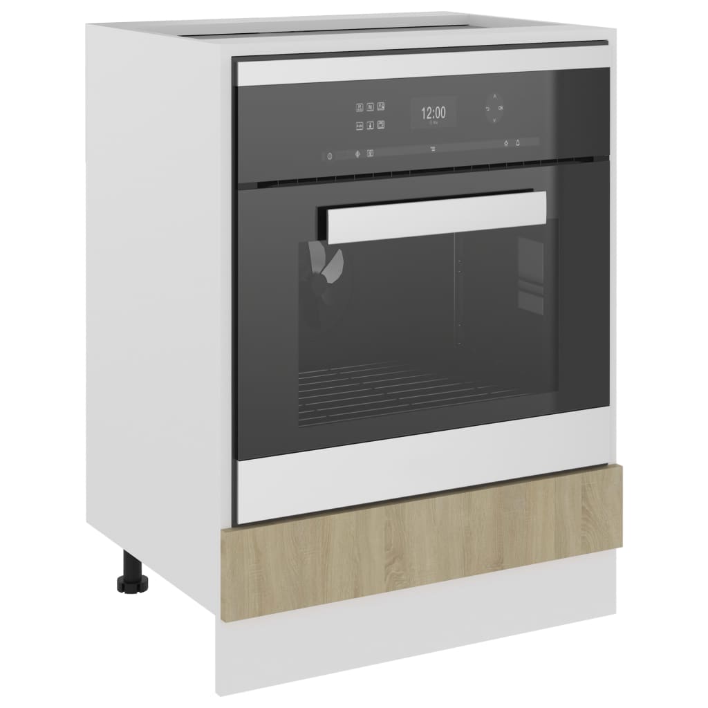 vidaXL Oven Cabinet Sonoma Oak 60x46x81.5 cm Engineered Wood
