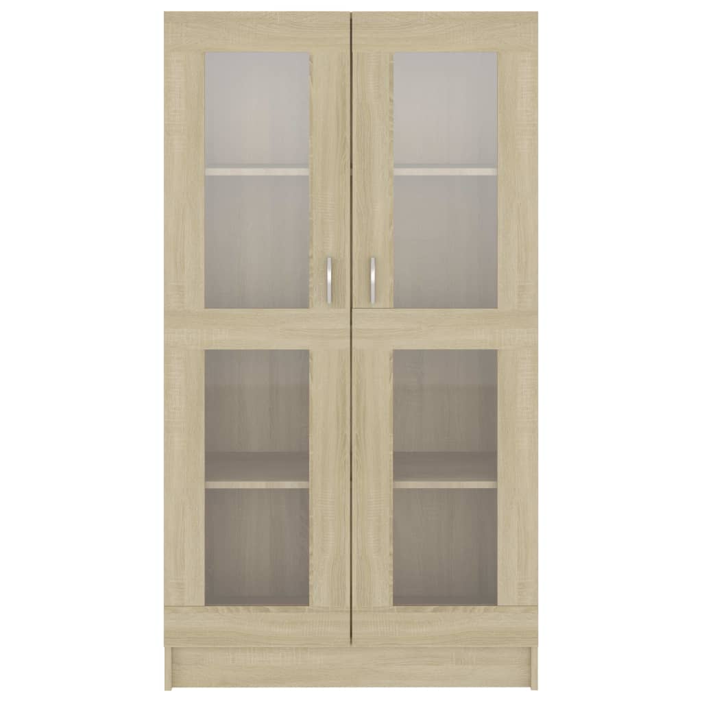 vidaXL Vitrine Cabinet Sonoma Oak 82.5x30.5x150 cm Engineered Wood