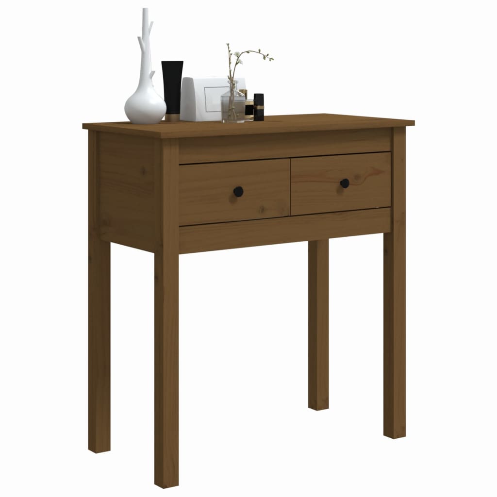 vidaXL Console Table Honey Brown 70x35x75 cm Solid Wood Pine