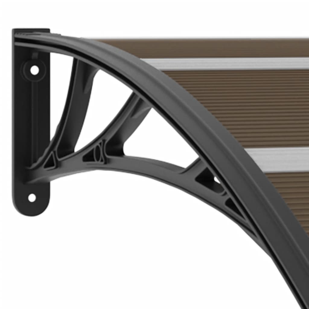 vidaXL Door Canopy Black 120x100 cm PC