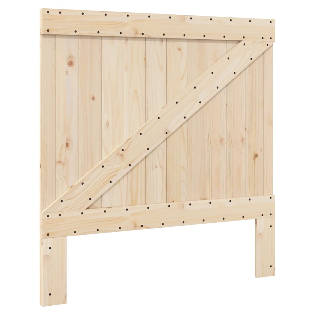 vidaXL Bed Frame with Headboard 100x200 cm Solid Wood Pine