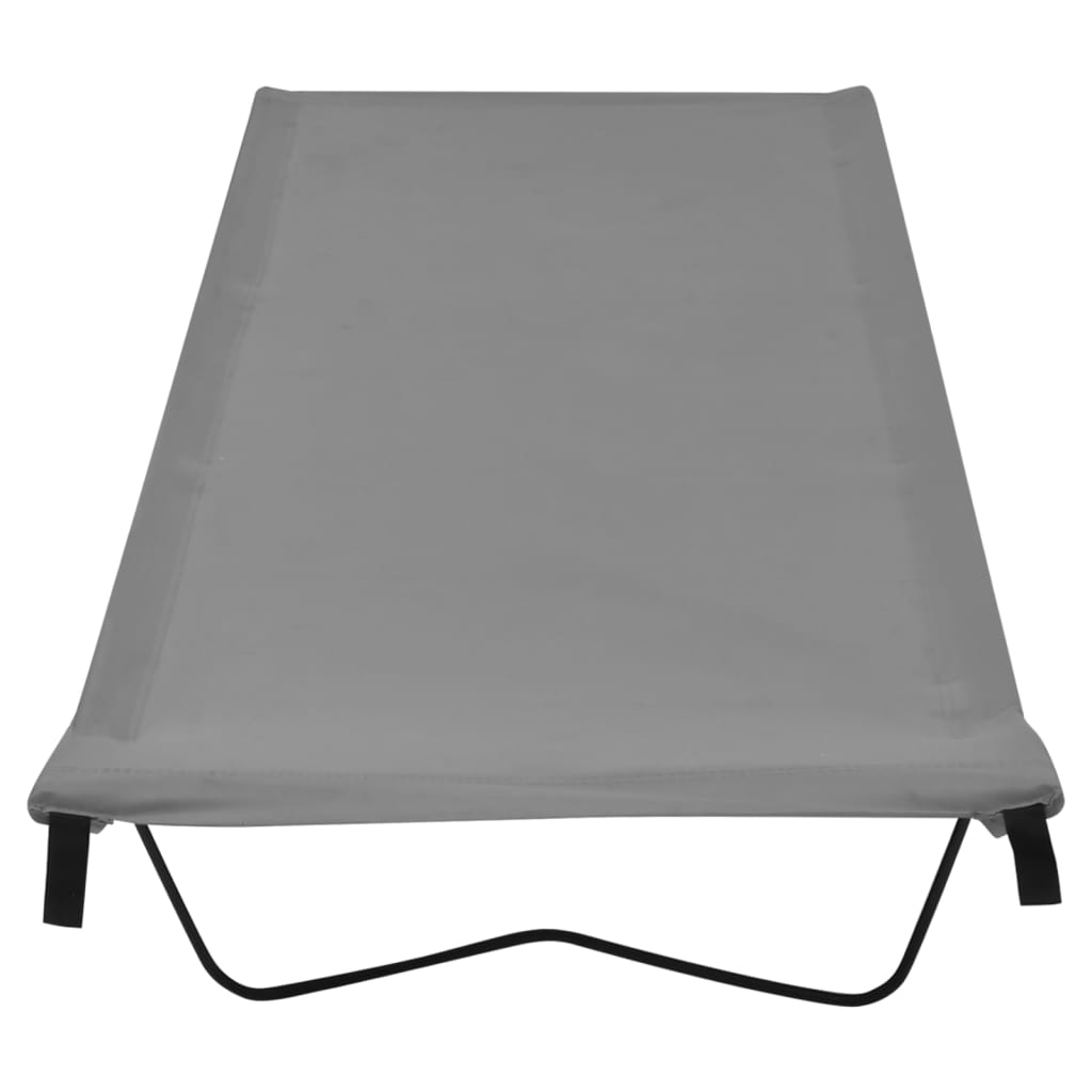 vidaXL Camping Bed 180x60x19 cm Oxford Fabric and Steel Grey