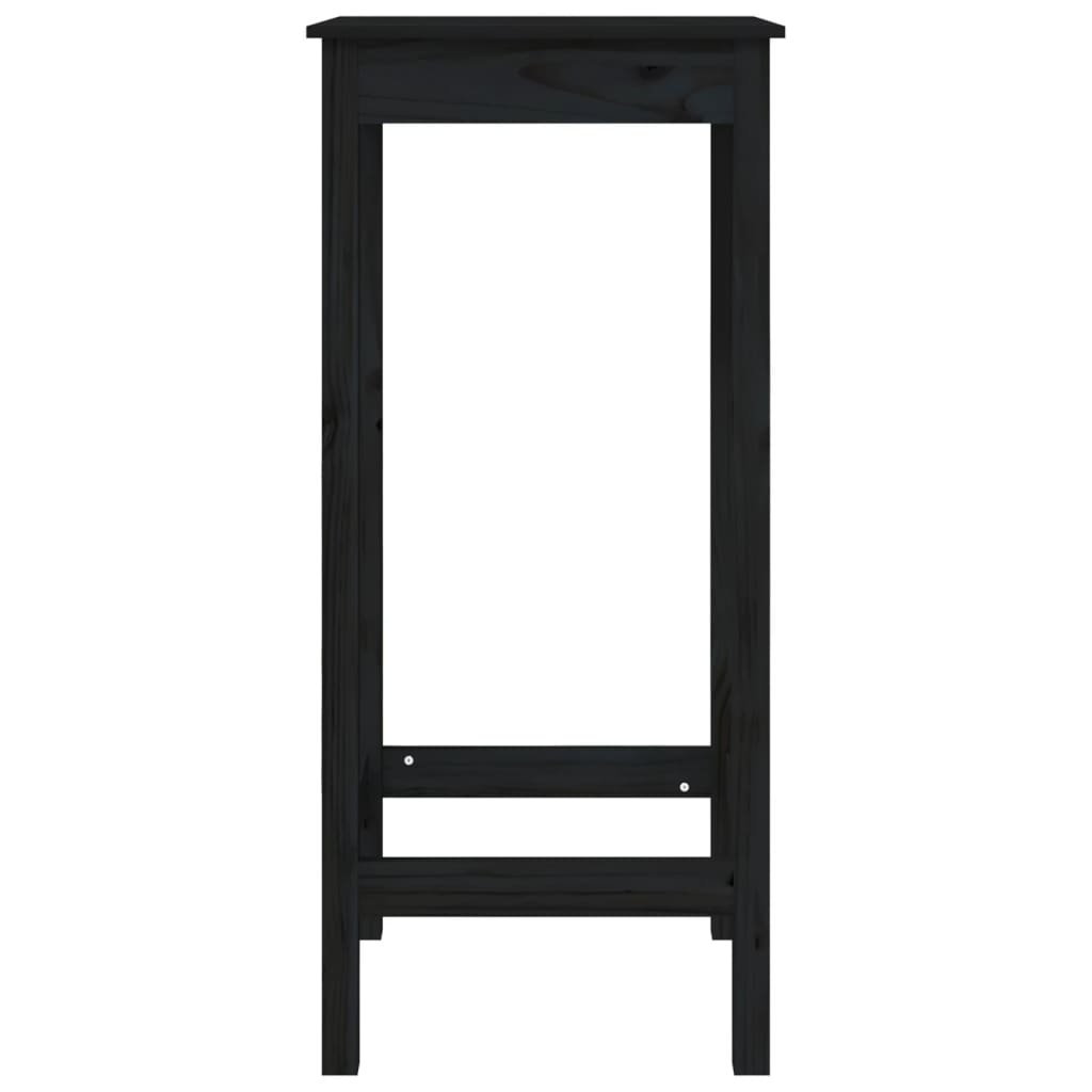 vidaXL Bar Table Black 50x50x110 cm Solid Wood Pine