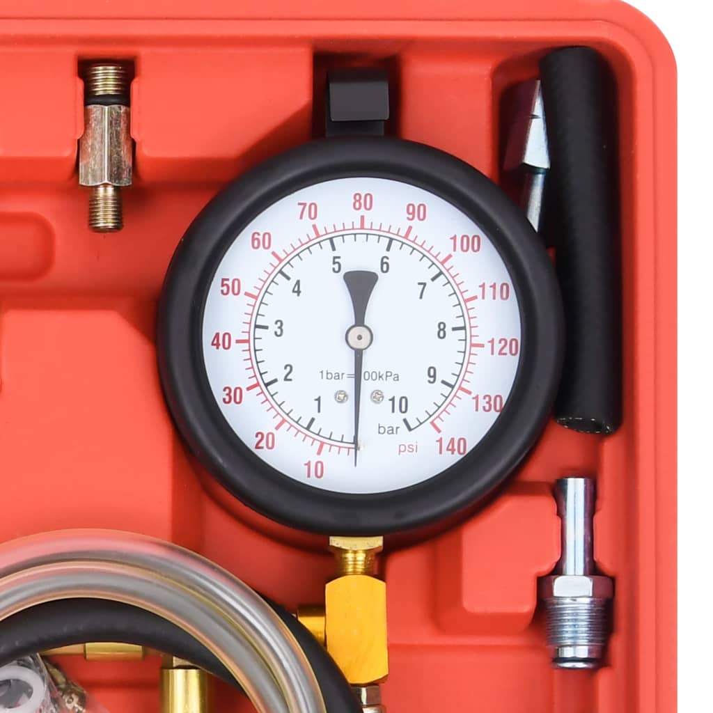 vidaXL Fuel Injection Pressure Test Kit 0.03 to 8 bar(0.5-120 PSI)