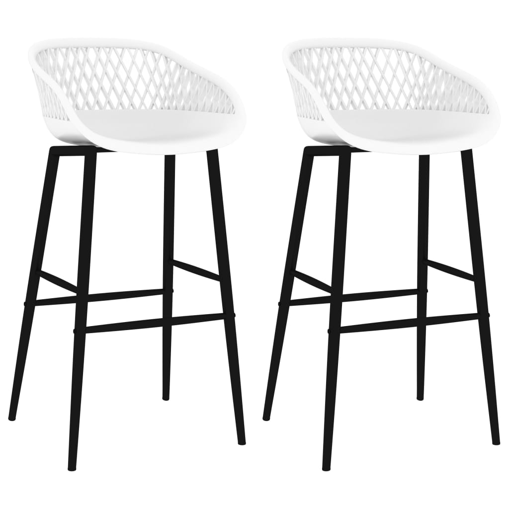 vidaXL Bar Chairs 2 pcs White
