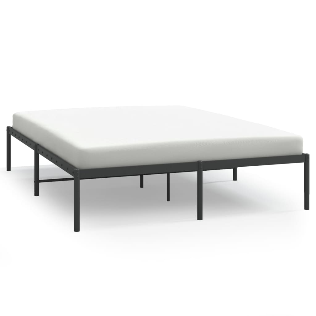 vidaXL Metal Bed Frame Black 160x200 cm