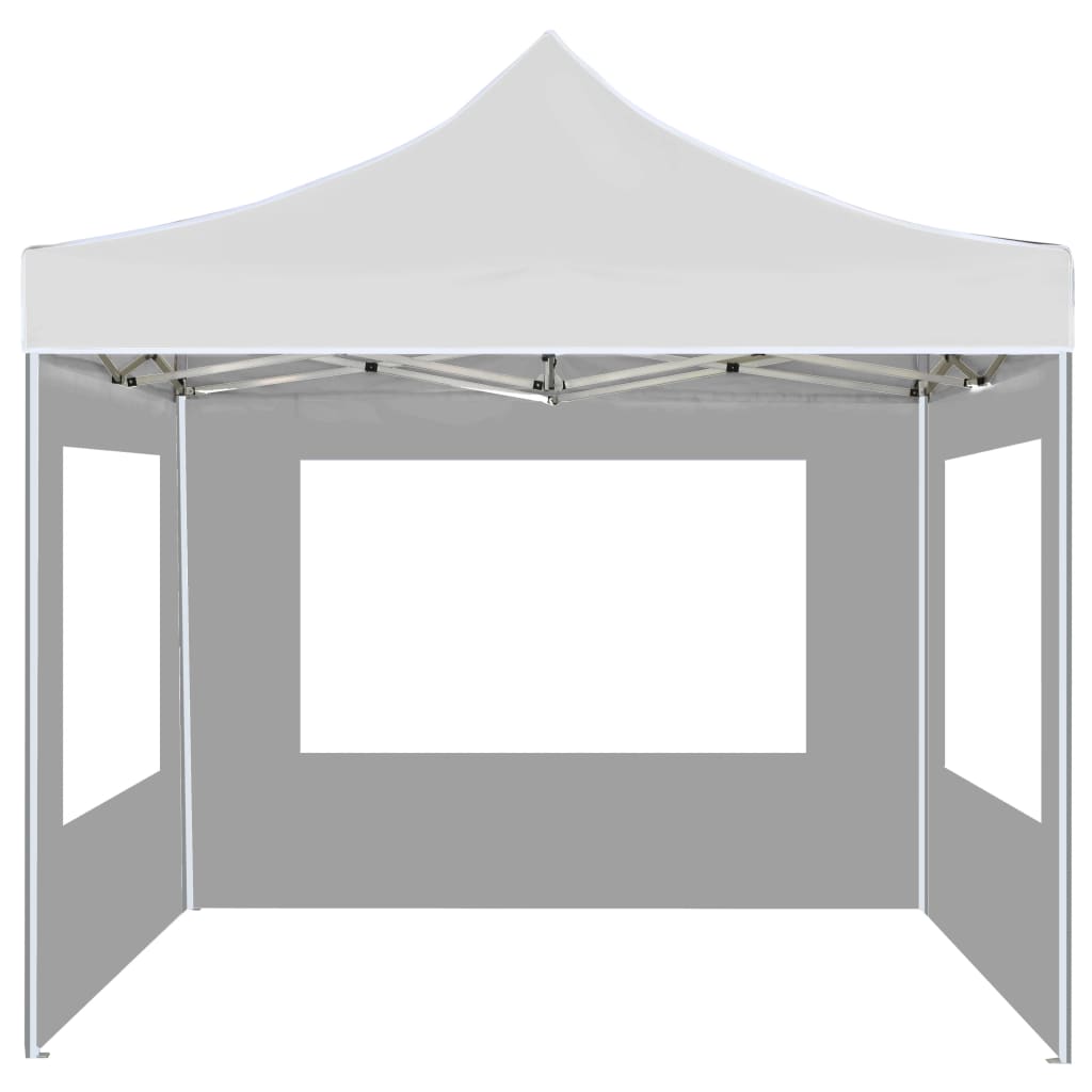 vidaXL Professional Folding Party Tent with Walls Aluminium 2x2 m White