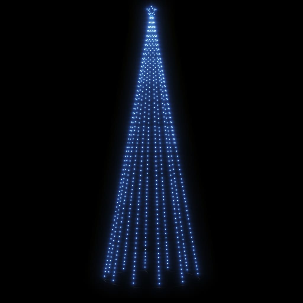 vidaXL Christmas Tree with Spike Blue 732 LEDs 500 cm