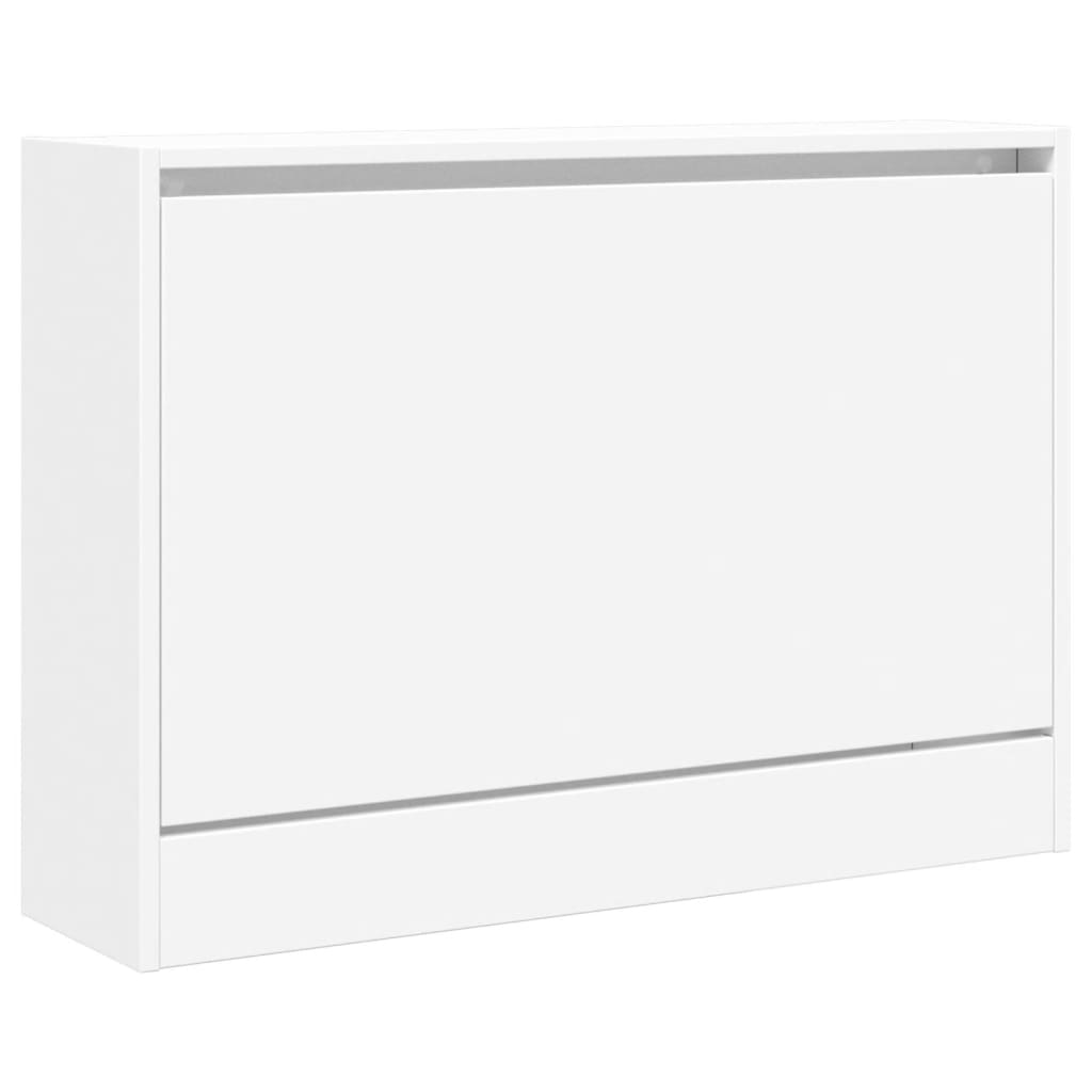 vidaXL Shoe Cabinet White 80x21x57 cm Engineered Wood
