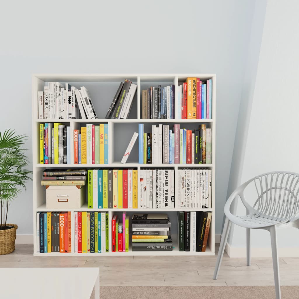vidaXL Room Divider/Book Cabinet White 110x24x110 cm Engineered Wood