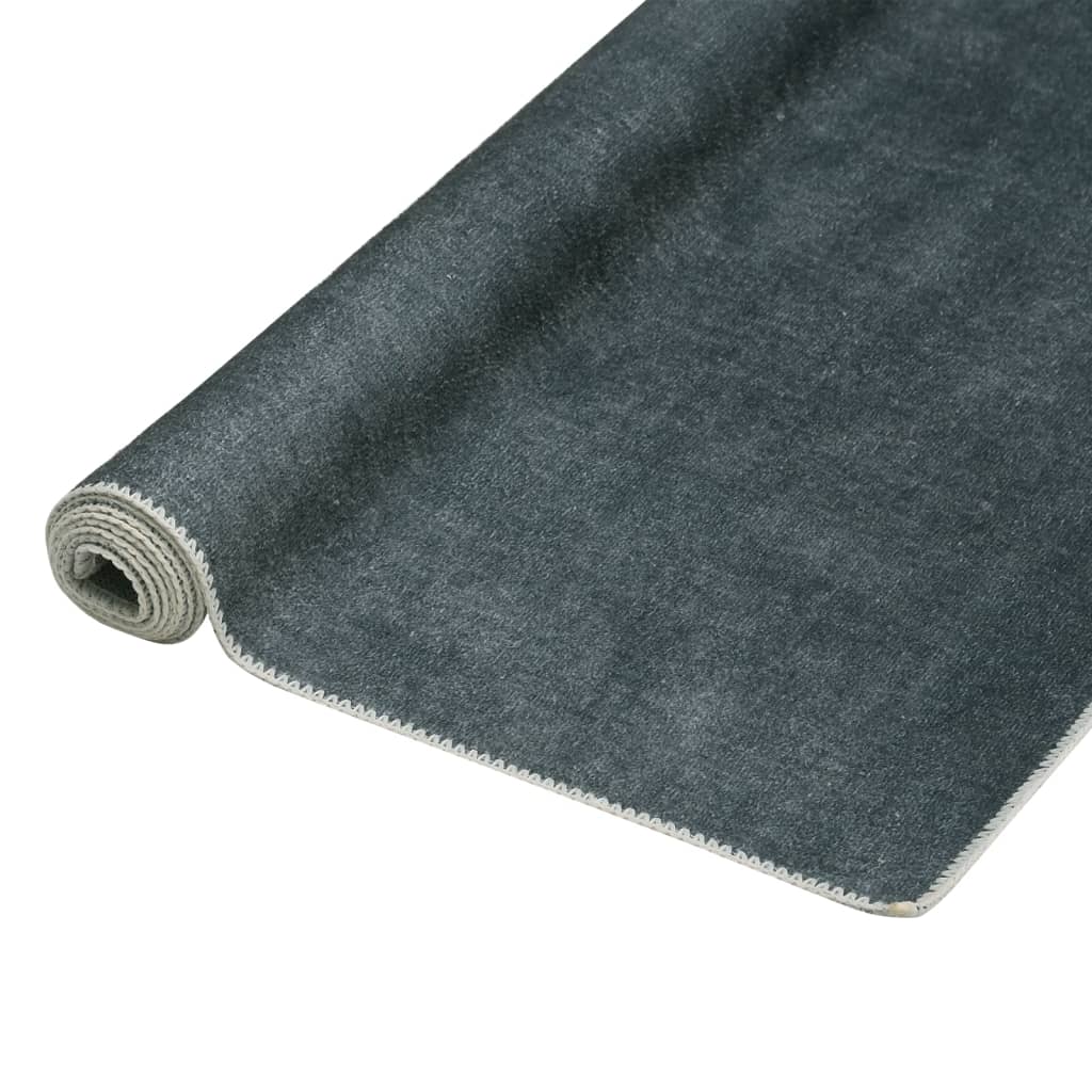 vidaXL Rug Washable Foldable Grey 180x270 cm Polyester