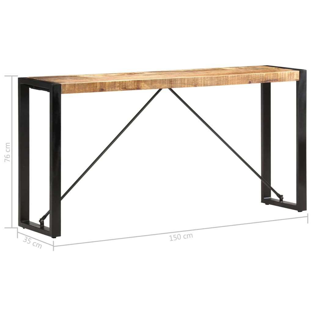vidaXL Console Table 150x35x76 cm Solid Mango Wood