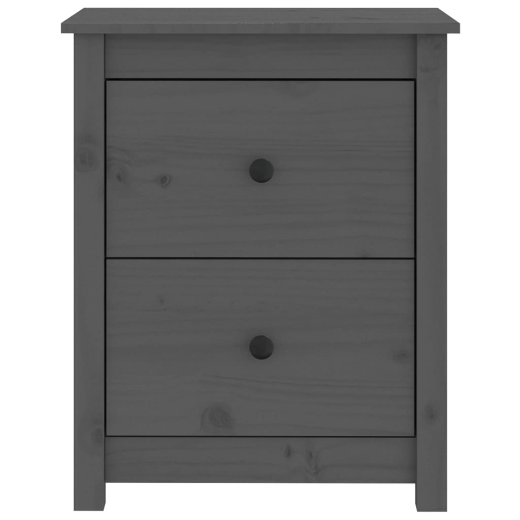 vidaXL Bedside Cabinets 2 pcs Grey 50x35x61.5 cm Solid Wood Pine
